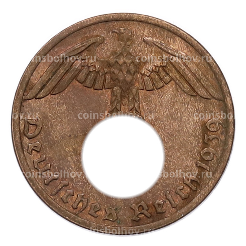 Монета 1 рейхспфенниг 1939 года A Германия