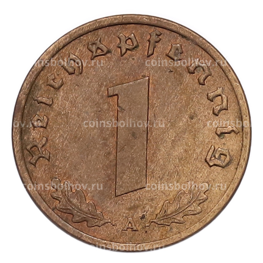 Монета 1 рейхспфенниг 1939 года A Германия (вид 2)