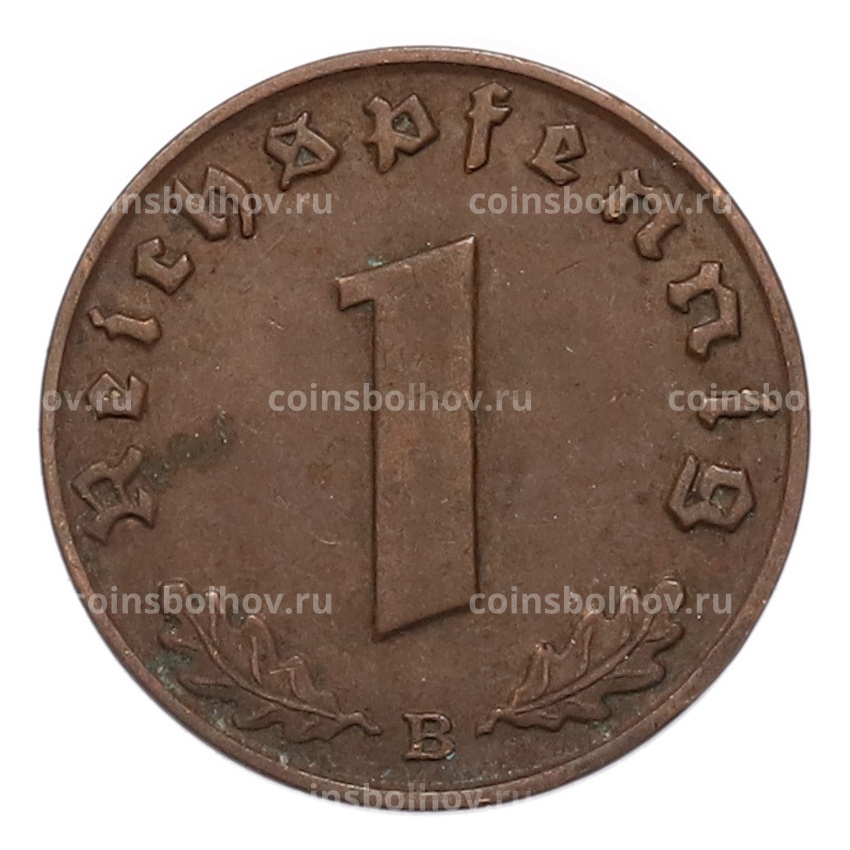 Монета 1 рейхспфенниг 1939 года B Германия (вид 2)