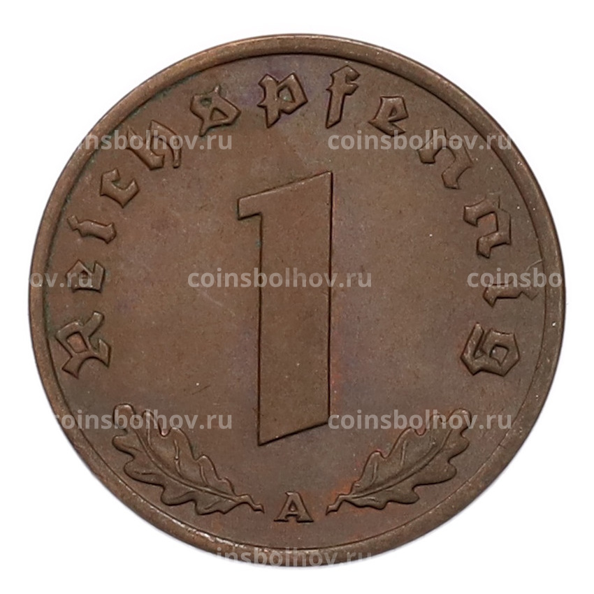 Монета 1 рейхспфенниг 1937 года A Германия (вид 2)