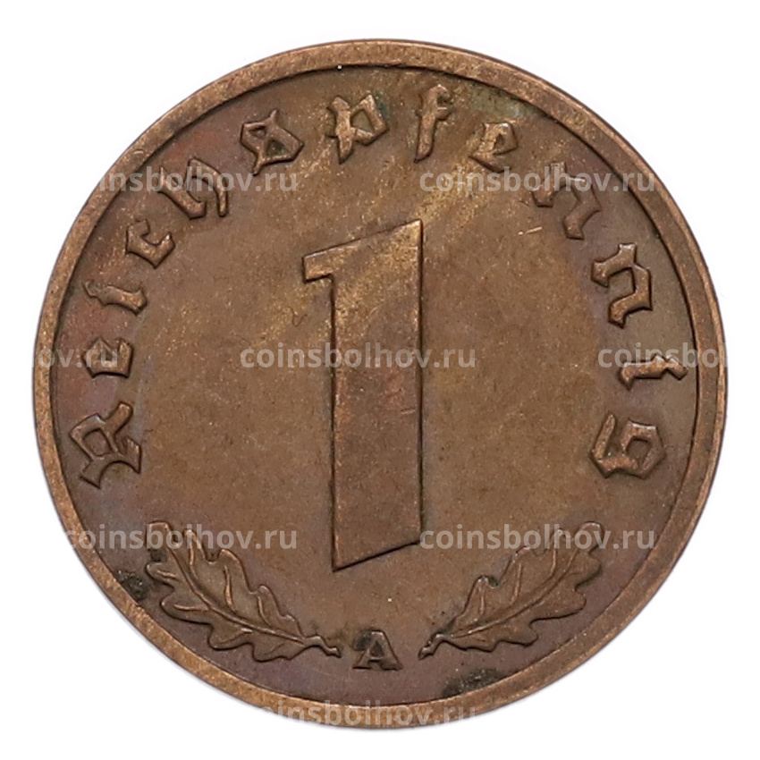 Монета 1 рейхспфенниг 1938 года A Германия (вид 2)