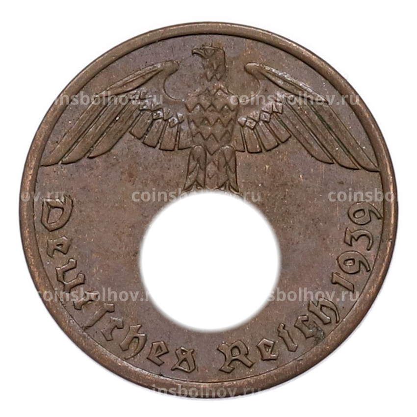 Монета 1 рейхспфенниг 1939 года A Германия