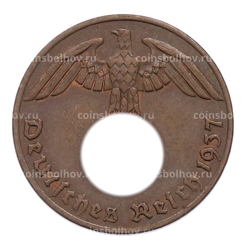 Монета 1 рейхспфенниг 1937 года A Германия