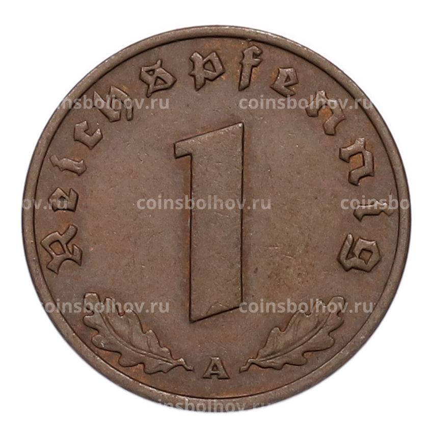Монета 1 рейхспфенниг 1937 года A Германия (вид 2)