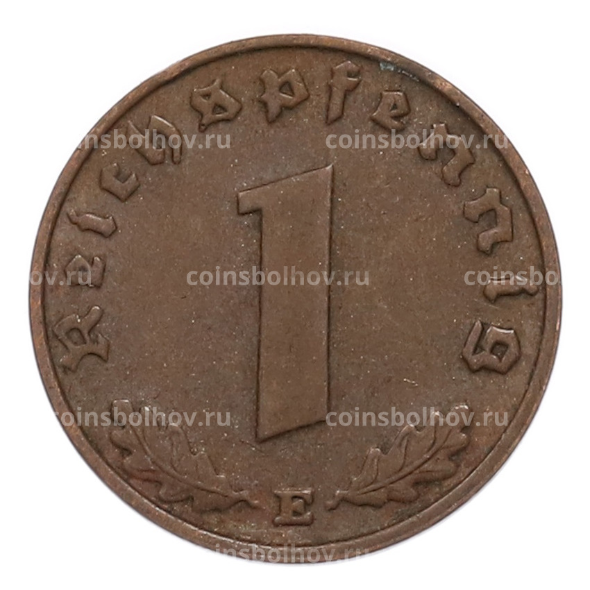 Монета 1 рейхспфенниг 1938 года E Германия (вид 2)