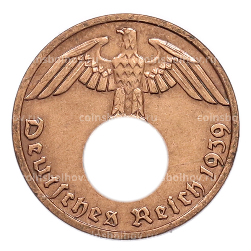 Монета 1 рейхспфенниг 1939 года E Германия