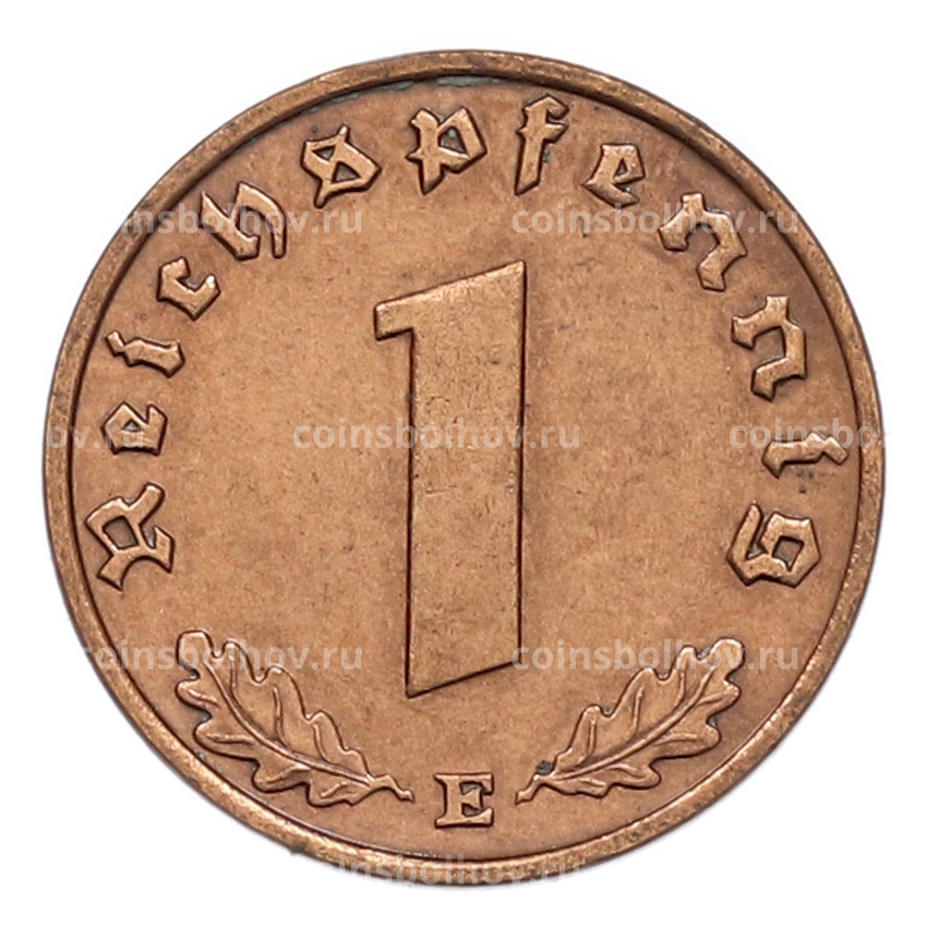 Монета 1 рейхспфенниг 1939 года E Германия (вид 2)