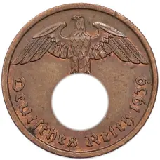 Монета 2 рейхспфеннига 1939 года A Германия (аверс)