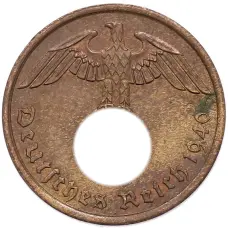 Монета 2 рейхспфеннига 1940 года A Германия (аверс)