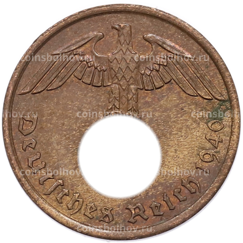 Монета 2 рейхспфеннига 1940 года A Германия