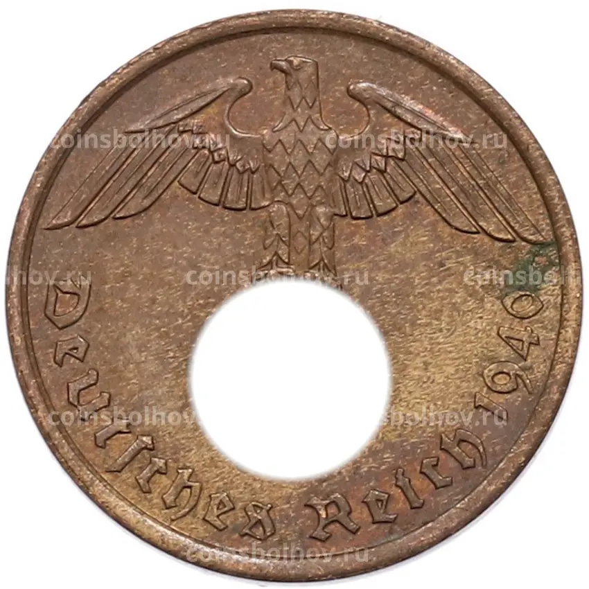 Монета 2 рейхспфеннига 1940 года A Германия