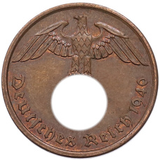 Монета 2 рейхспфеннига 1940 года A Германия (аверс)