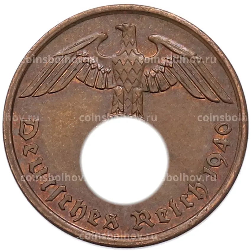 Монета 2 рейхспфеннига 1940 года A Германия