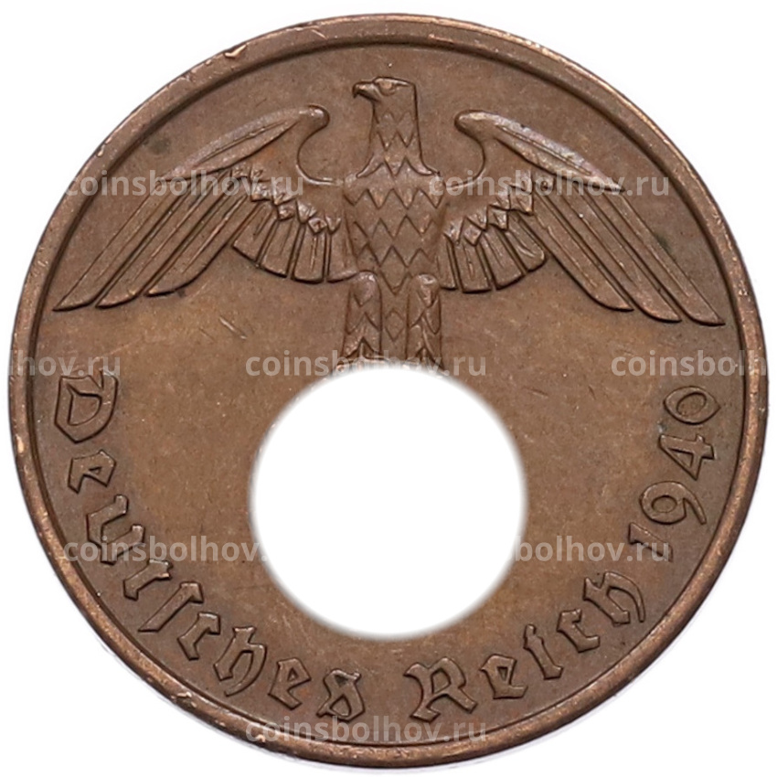 Монета 2 рейхспфеннига 1940 года A Германия