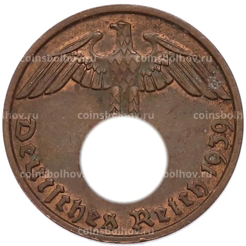 Монета 2 рейхспфеннига 1939 года B Германия