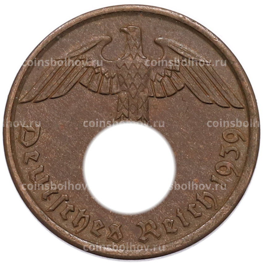 Монета 2 рейхспфеннига 1939 года A Германия