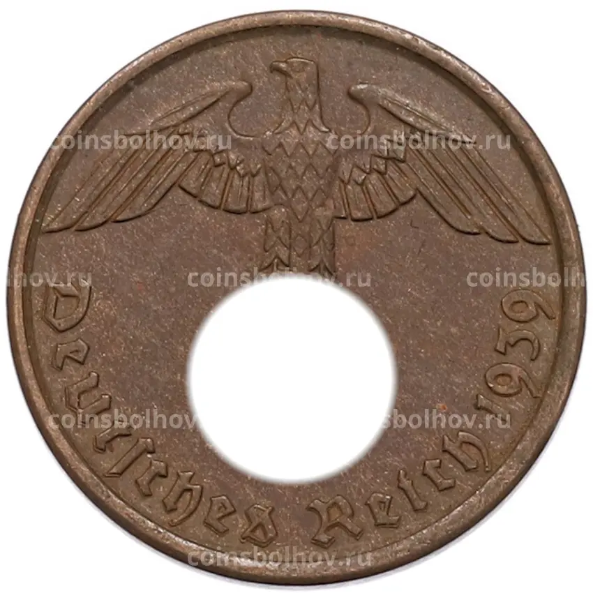 Монета 2 рейхспфеннига 1939 года A Германия