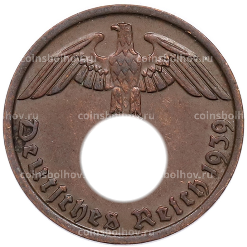 Монета 2 рейхспфеннига 1939 года B Германия