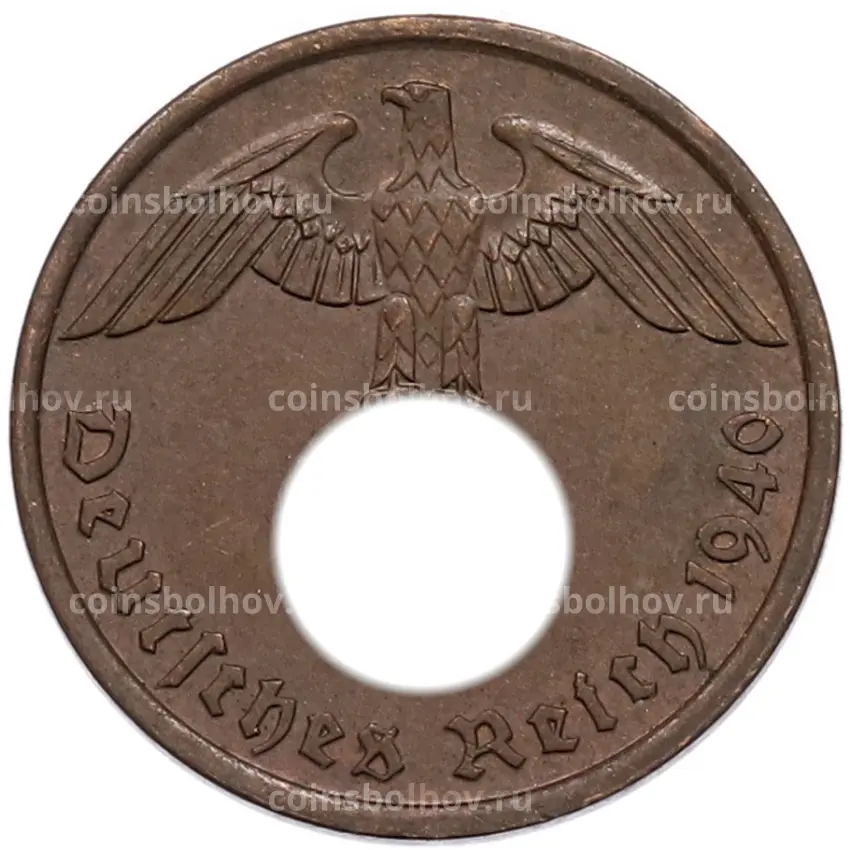 Монета 2 рейхспфеннига 1940 года A Германия