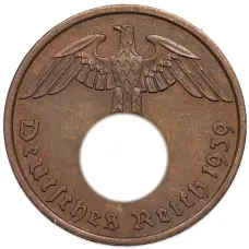 Монета 2 рейхспфеннига 1939 года A Германия (аверс)