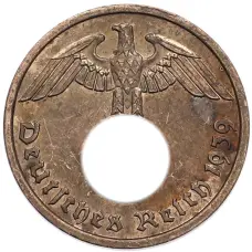 Монета 2 рейхспфеннига 1939 года A Германия (аверс)