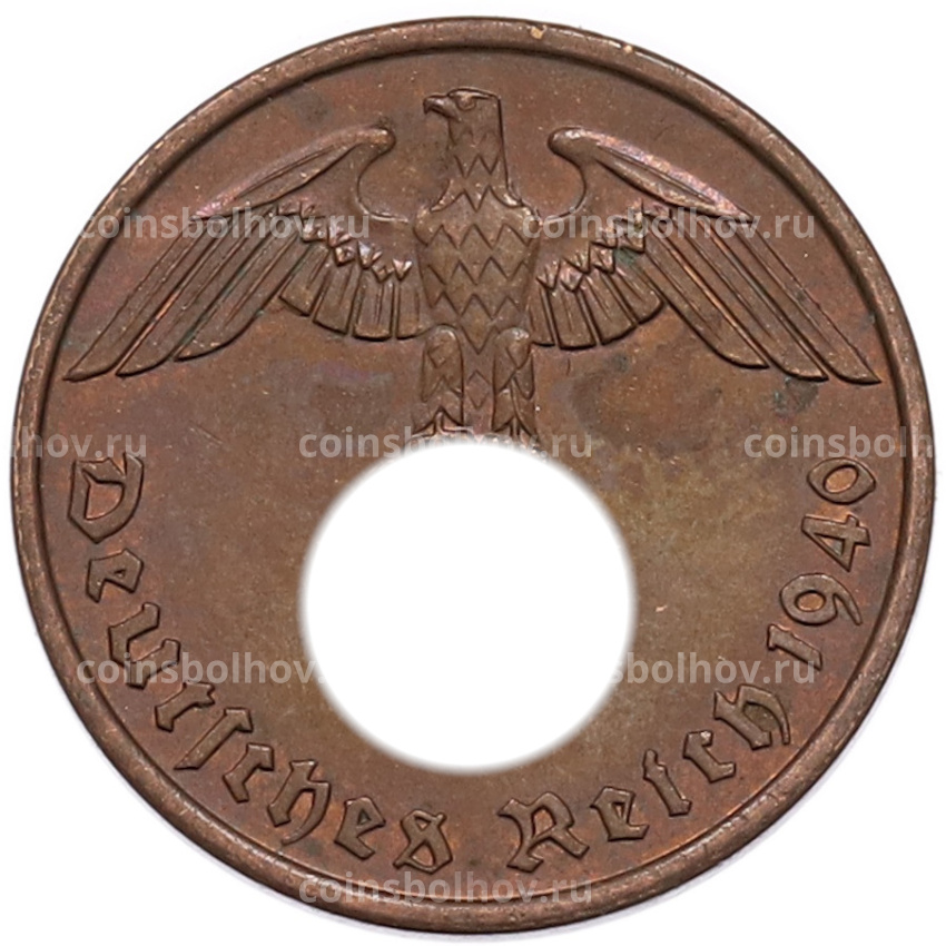 Монета 2 рейхспфеннига 1940 года A Германия