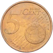 Монета 5 евроцентов 2018 года Испания (реверс)