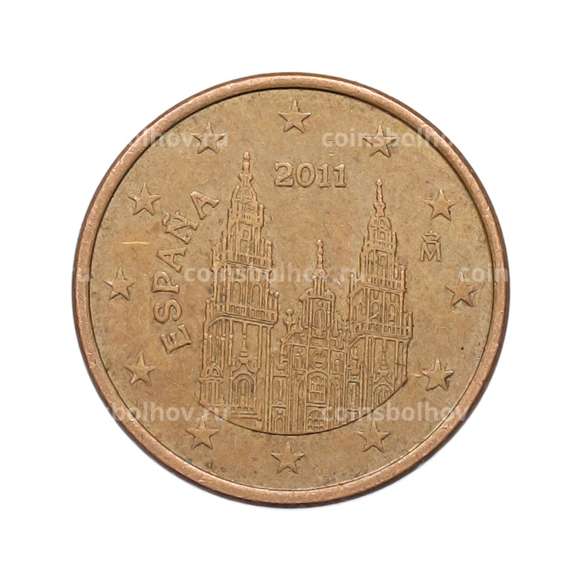 Монета 5 евроцентов 2011 года Испания