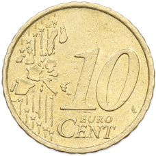 Монета 10 евроцентов 2002 года Австрия (реверс)