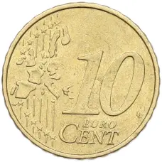 Монета 10 евроцентов 2002 года G Германия (реверс)