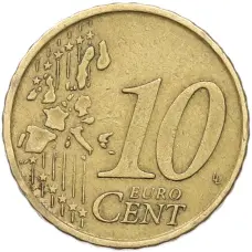 Монета 10 евроцентов 1999 года Испания (реверс)