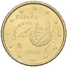 Монета 10 евроцентов 2016 года Испания (аверс)