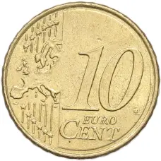 Монета 10 евроцентов 2016 года Испания (реверс)