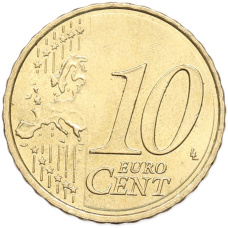 Монета 10 евроцентов 2018 года Испания (реверс)