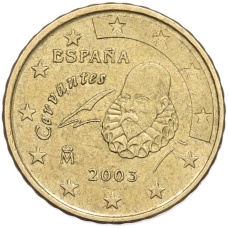 Монета 10 евроцентов 2003 года Испания (аверс)