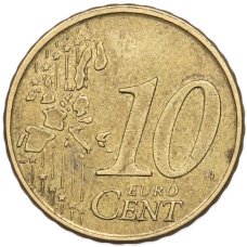 Монета 10 евроцентов 2003 года Испания (реверс)