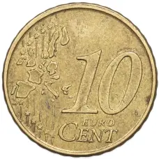 Монета 10 евроцентов 2003 года Испания (реверс)
