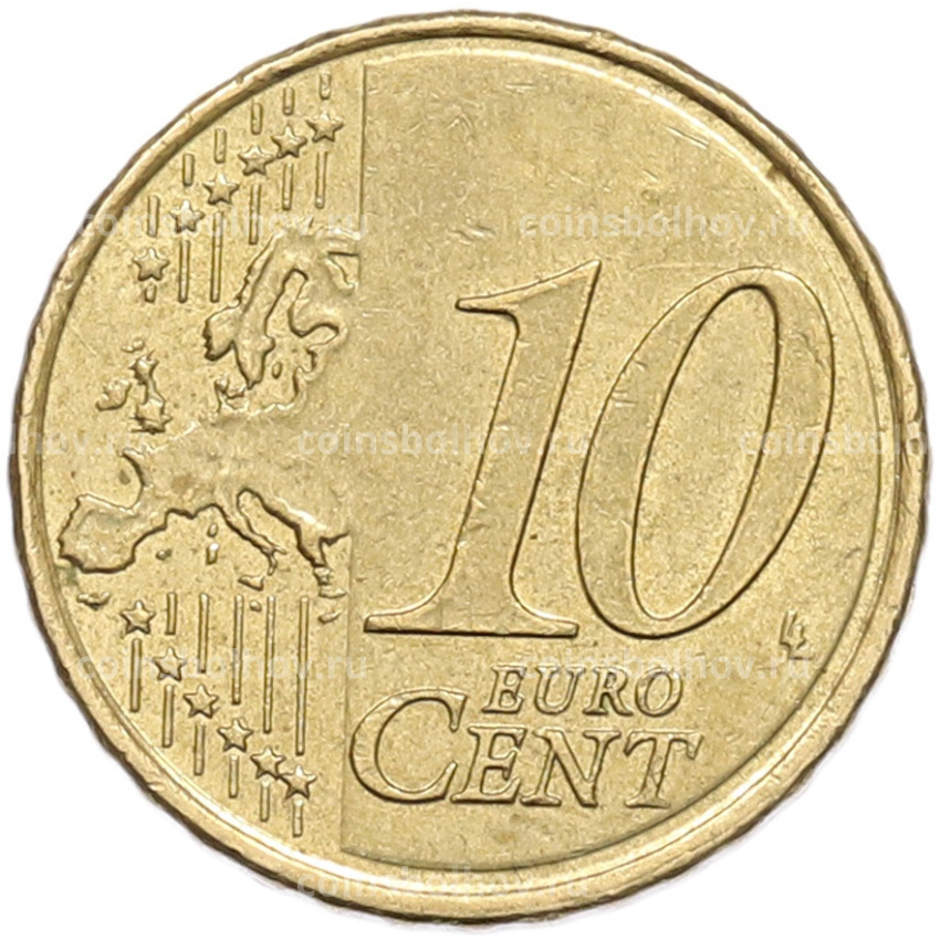 Монета 10 евроцентов 2009 года Испания (вид 2)
