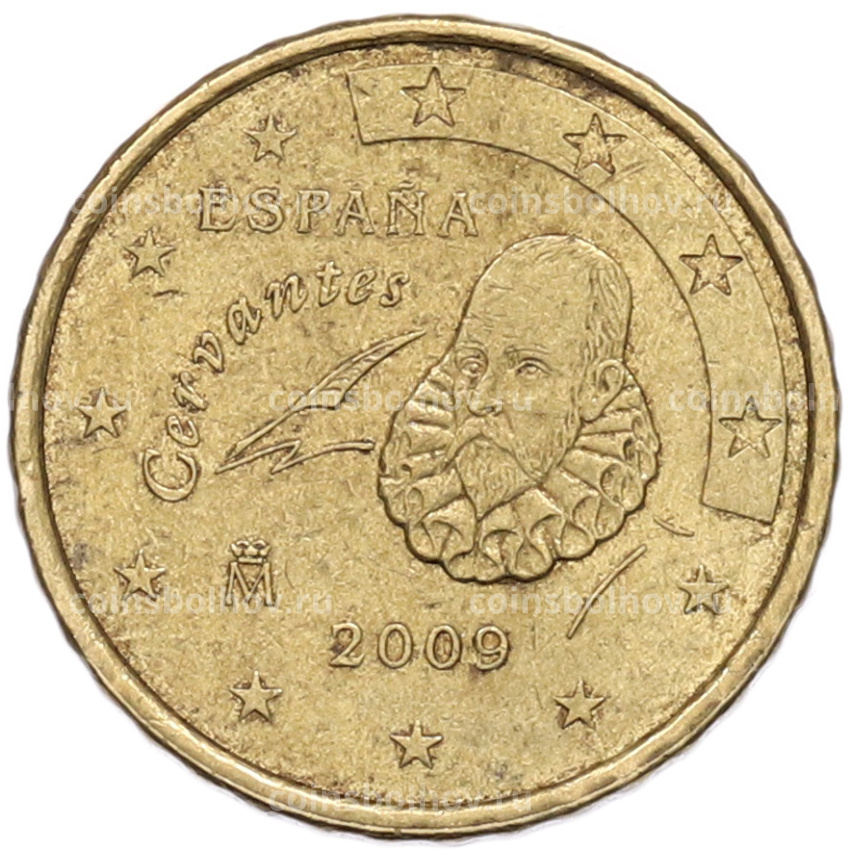 Монета 10 евроцентов 2009 года Испания