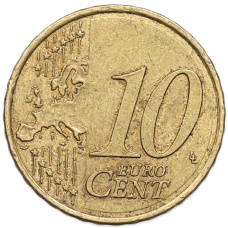 Монета 10 евроцентов 2009 года Испания (реверс)