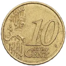 Монета 10 евроцентов 2009 года Испания (реверс)