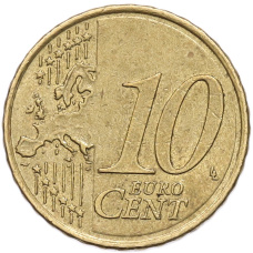 Монета 10 евроцентов 2008 года Испания (реверс)