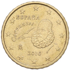 Монета 10 евроцентов 2016 года Испания (аверс)