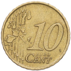 Монета 10 евроцентов 1999 года Испания (реверс)