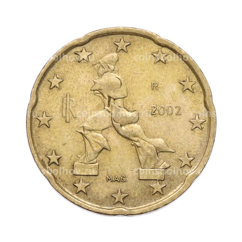 Монета 20 евроцентов 2002 года Италия