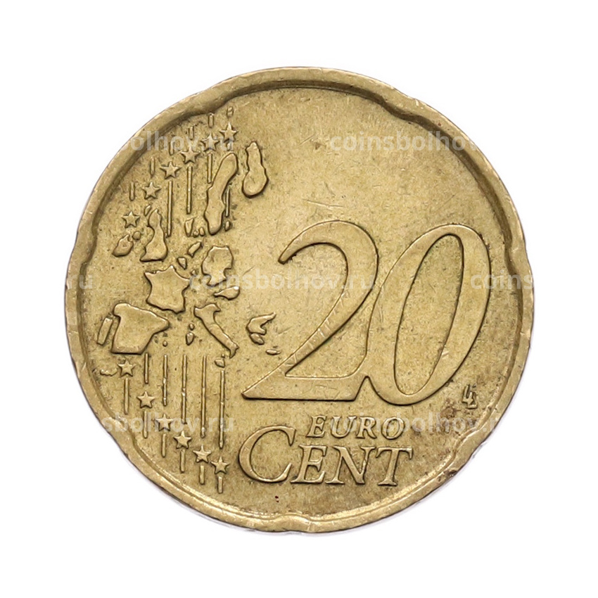 Монета 20 евроцентов 2002 года Италия (вид 2)