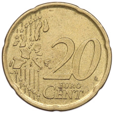 Монета 20 евроцентов 2006 года Испания (реверс)