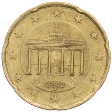 Монета 20 евроцентов 2002 года A Германия (аверс)