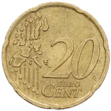 Монета 20 евроцентов 2002 года A Германия (реверс)
