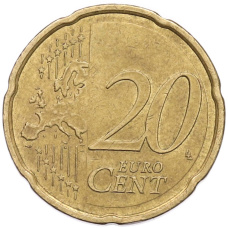Монета 20 евроцентов 2017 года Испания (реверс)